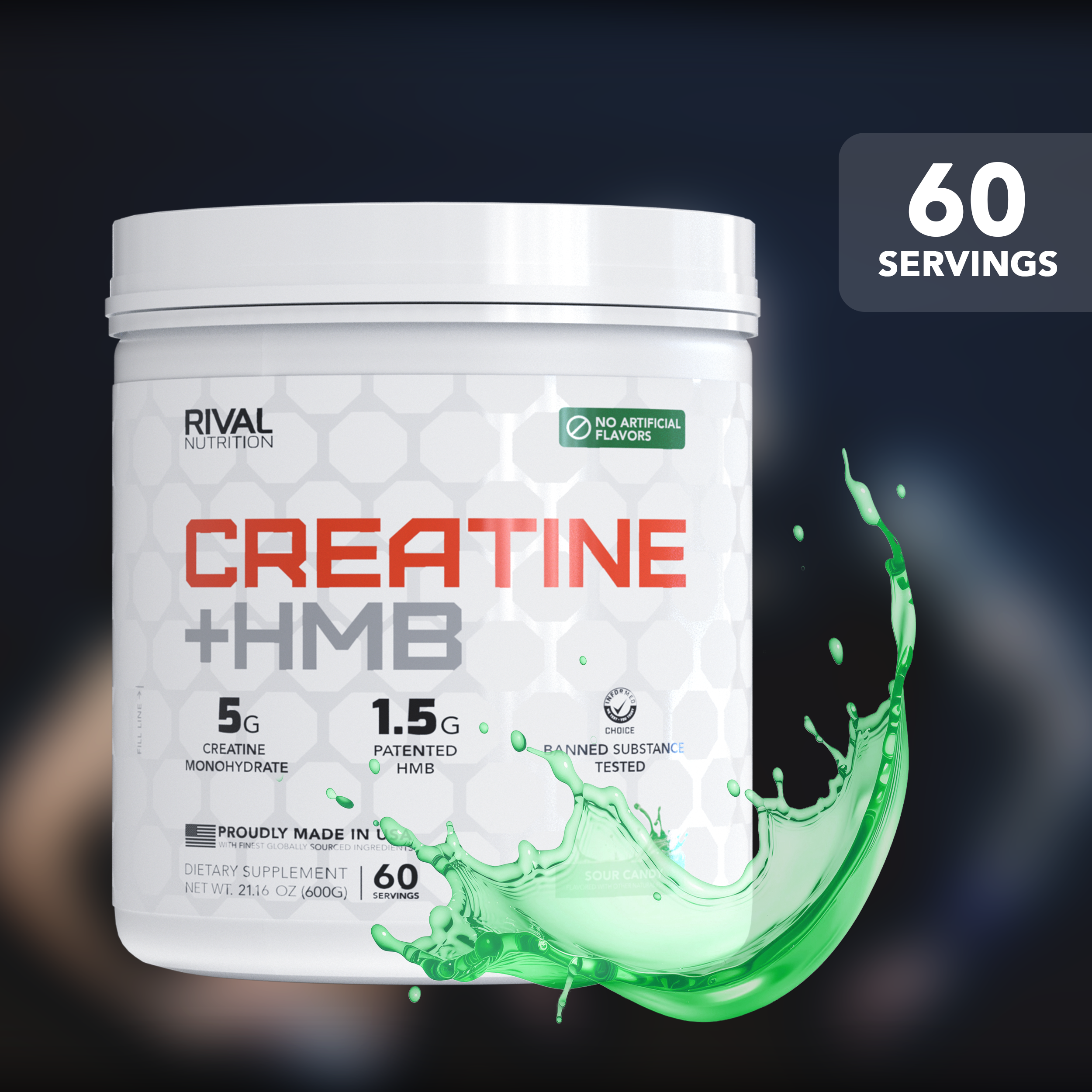creatine hmb bcaa l-carnitine green tea extract supplement stack HMB+ Sport Complex - Unflavored Creatine HMB Supplements for Men